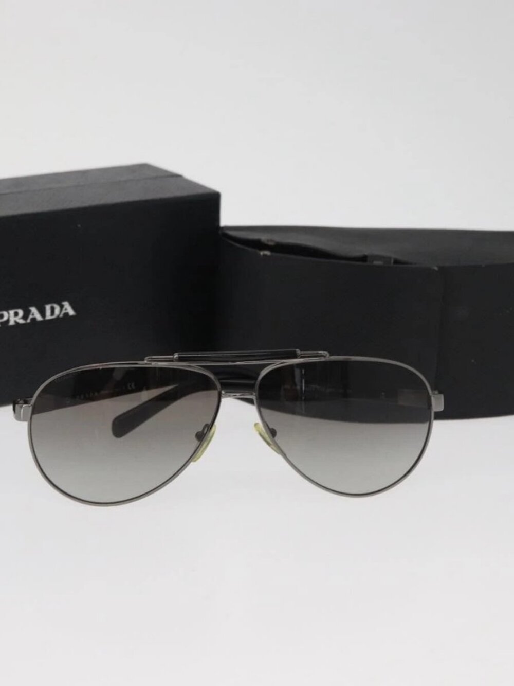 PRADA Sunglasses plastic Black Auth